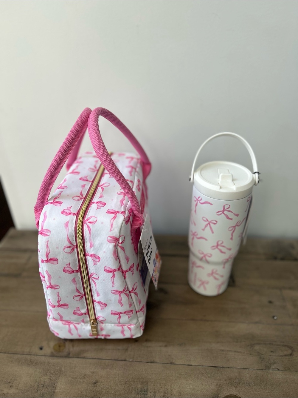 NWT Fit & Fresh Pink Coquette Bow Lunch Bag & Tumbler Set 🎀 - Picture 6 of 8